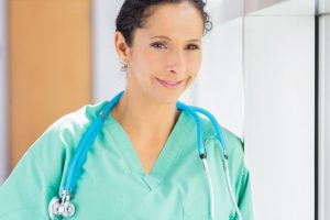 nurse practitioner in hallway