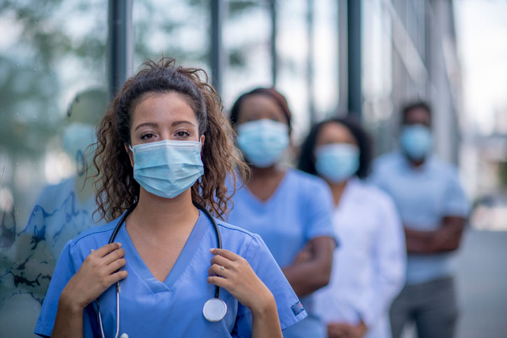 registered nurse group outside